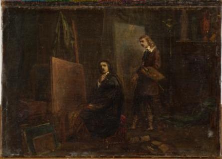 Poussin dans l'atelier de Lesueur